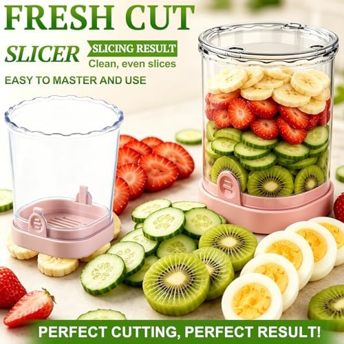 Hendiy 2-in-1 Fruit Slicer Cup, Stainless Steel - Image 3