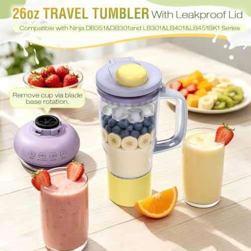 26oz Travel Tumbler Replacement for Ninja BlendBOSS Blender (Green) - Image 2