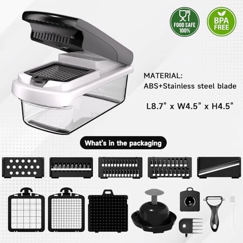 Vegetable Chopper Mandoline Slicer, 15-in-1 Food Veggie Chopper