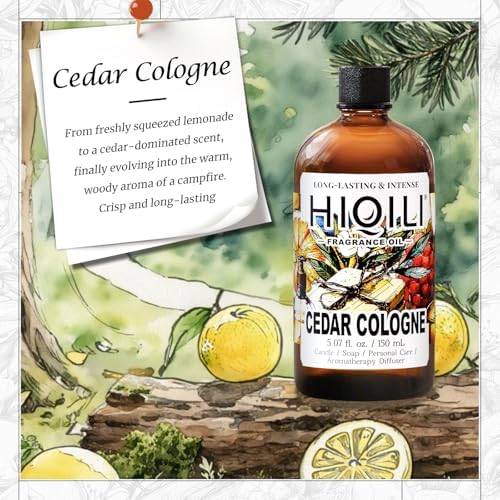 HIQILI Cedar Cologne Fragrance Oil for Diffuser, Candle & Soap Making - Image 2