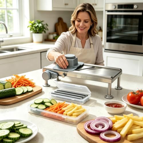 Mandoline Slicer Adjustable Vegetable Onion Potato Food Cutter