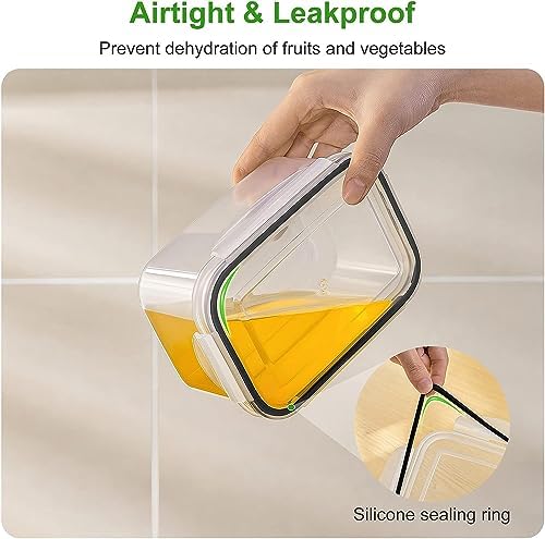 Fruit Storage Containers for Fridge with Removable Colander 6 pcs