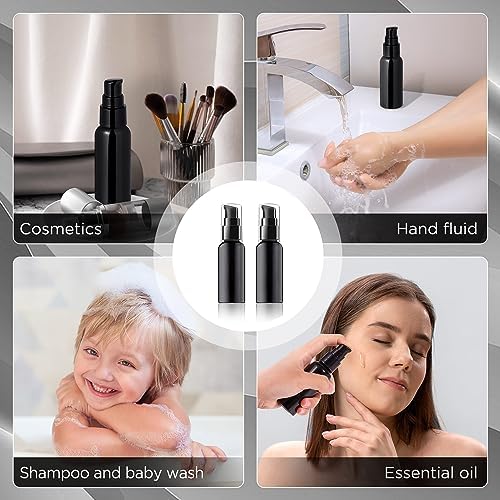Travel Pump Bottles Set – 10 Pack 2oz (60ml) Empty Clear Plastic Pump Dispensers with Black Cap, Refillable Travel Size Toiletries Containers for Lotion, Cream, Shampoo & Essential Oil - Image 7
