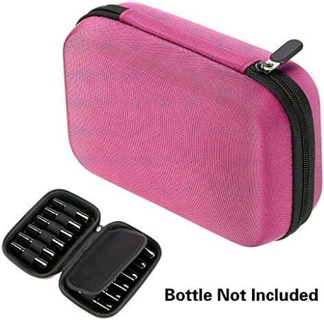 Hipiwe EVA Hard Shell Essential Oil Carrying Case Holds 12 Bottles, Pink - Image 2