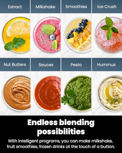 GDOR Smoothie Blender for Kitchen,1200W Glass blender with 5 Smart Programs - Image 3