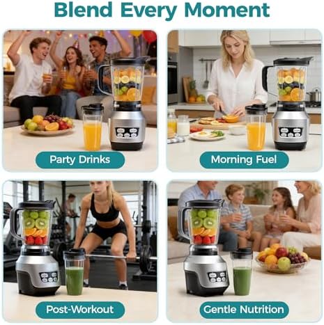 DUMOS Countertop Smoothie Blender for Kitchen, Personal Blender for Shakes - Image 6
