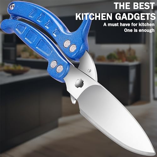 Kitchen Shears Heavy Duty, Poultry Shears, Safety Lock, Blue