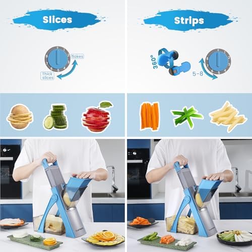 SupMaKin Safer Mandoline Slicer Plus for Kitchen Adjustable Potato Slicer - Image 4