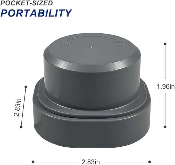 Blade Cover and Vessel Cap for Ninja Blast, Portable Blender BC100 & BC151 Series, Ninja Accessories, 2-in-1 Replacement Parts, Food Grade, Leakproof, Dishwasher Safe, grey