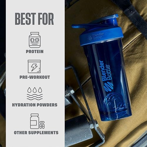 BlenderBottle Sport Flip Tritan Shaker Bottle 28 oz Blue - Image 5