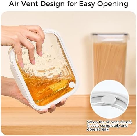 5 Pack Glass Food Storage Containers with Glass Lids & Air Vent