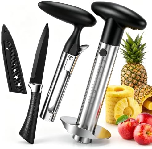 Pineapple Corer and Slicer, Stainless Steel Pineapple Cutter Tool