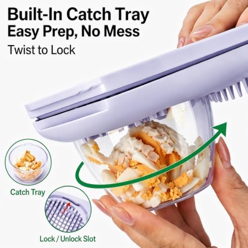 3-in-1 Egg Slicer for Hard Boiled Eggs with Cleaning Brush