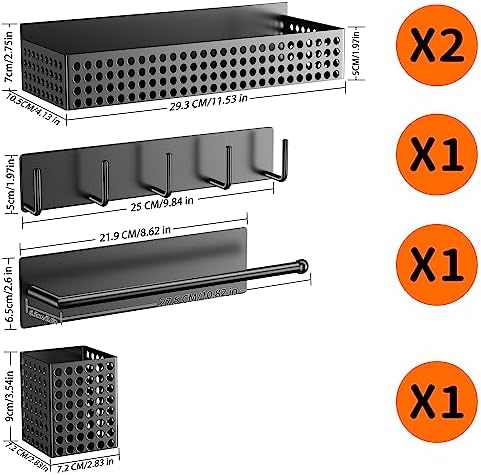 Magnetic Spice Rack for Refrigerator Set of 5 for Kitchen