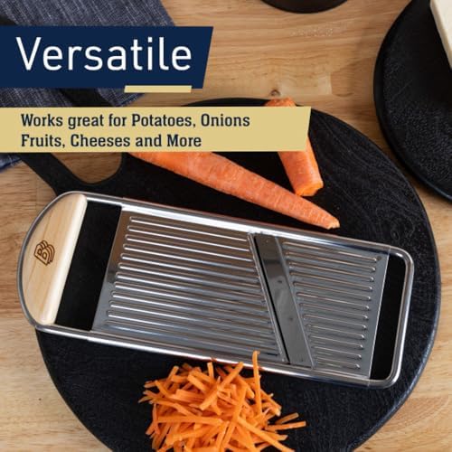 Kings County Tools Flat Handheld Mandoline Slicer for Kitchen, 12” - Image 4