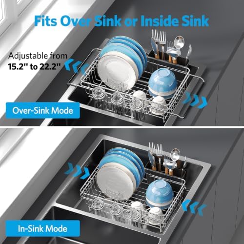 Over The Sink Dish Drying Rack for Small Kitchen