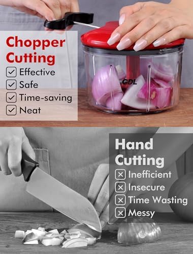 Food Chopper, Vegetable Chopper, Pull String Onion Chopper Dicer, 800ML