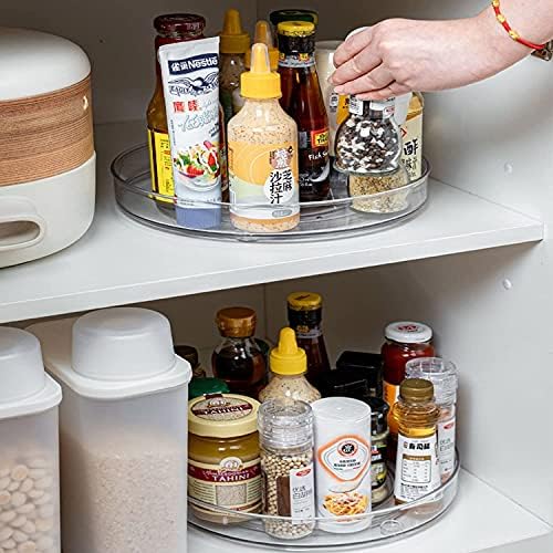 2 Pack Lazy Susan Turntable, 10.5 Inch Spinning Cabinet Organizer