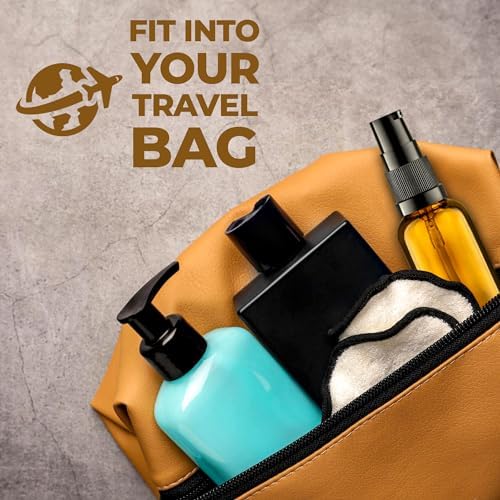 50ml Empty Refillable Glass Amber Pump Bottles for Travel, Lotion, Oil, 2pk - Image 5