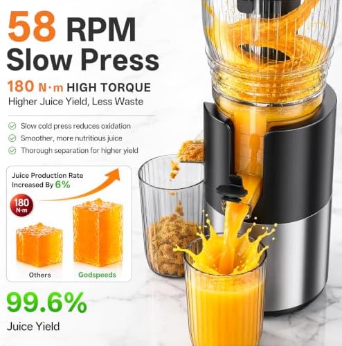 Smoothpress® 6-inch Chute Cold Press Juicer Machine