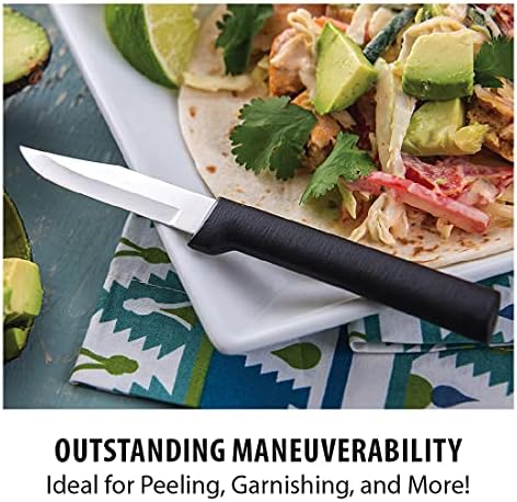 Cutlery Peeling Paring Knife (W202), Black, Pack of 6