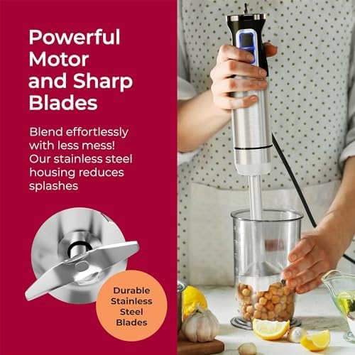 MuellerLiving Immersion Hand Blender - Full Set 7 Attachments, 8 speed - Image 6