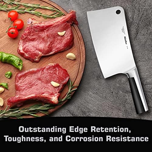7-Inch Meat Cleaver Butcher Knife, German High Carbon Steel