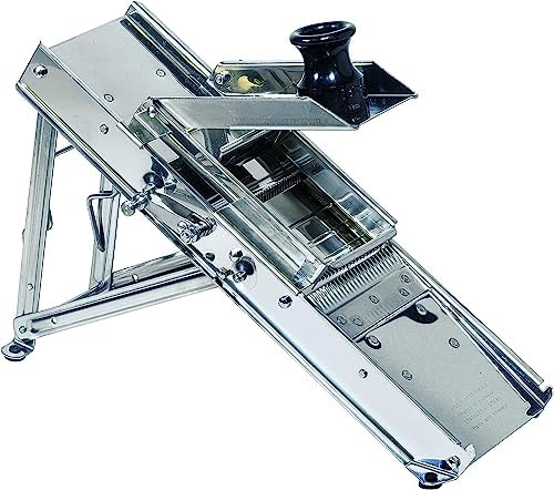 Soro Essentials- Stainless Steel Adjustable Mandoline Food Slicer with 2 Blades Safety Hand Guard- Mandoline Slicer Vegetable Chopper Food Vegetable Slicer Potato Slicers Mandolin Potato Cutter by Soro+Essentials