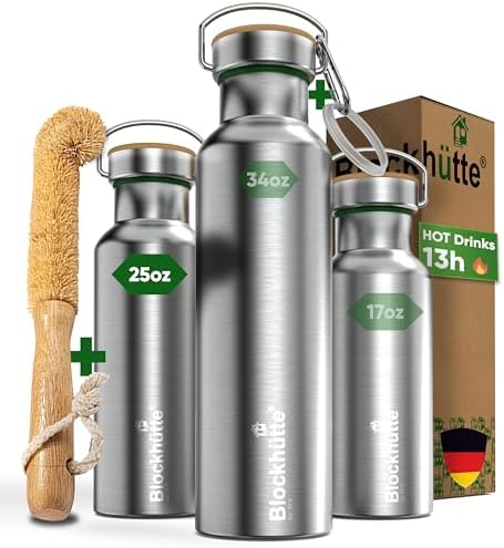 Vacuum Insulated Stainless Steel Water Bottle - 25 oz I Wide Mouth Metal Bottle for hot and cold drinks I BPA-Free I for Travel, School I Kids, Adults, Water Canteen, Sports, flask