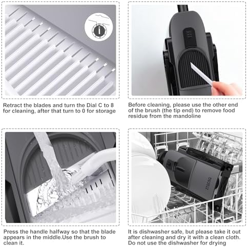 Safe Mandoline Slicer for Kitchen, Professional Vegetable Potato Slicer