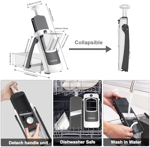 4th Gen Safe Mandoline Slicer For Kitchen, AdjustableThickness 0.1-8 MM