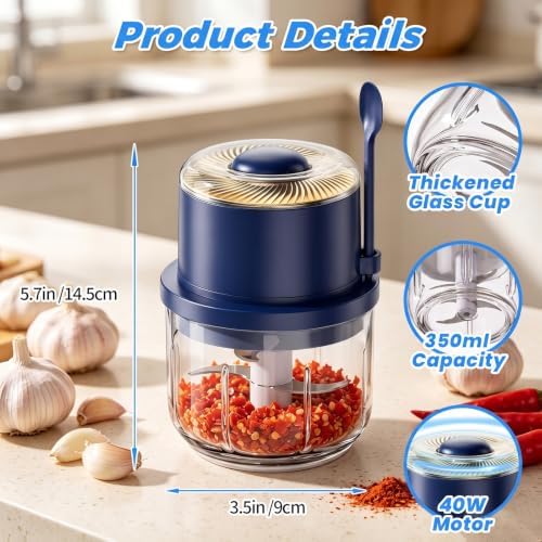 2026 New Mini Electric Garlic Chopper - 350ML Mini Portable Veggie Chopper - Image 2