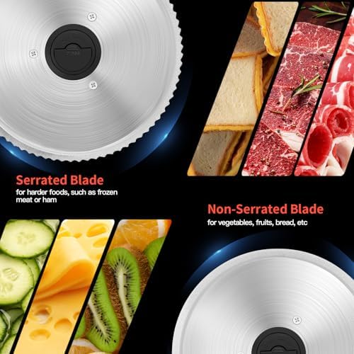 Meat Slicer Machine for Home, 200W Food Slicer with Two 7.5" Blades - Image 3