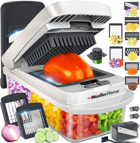 Mueller The Real Original Pro Vegetable Chopper & Mandoline Slicer, 10-in-1 by Mueller