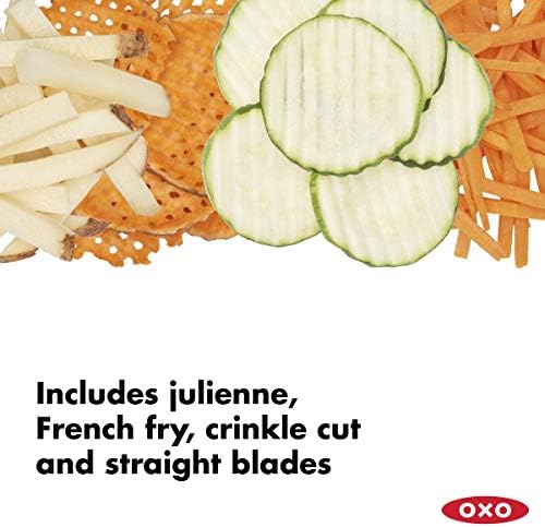 OXO Good Grips Chef's Mandoline Slicer 2.0, Black & Steel and OXO Good Grips Stainless Steel Scraper & Chopper,Silver/Black - Image 3