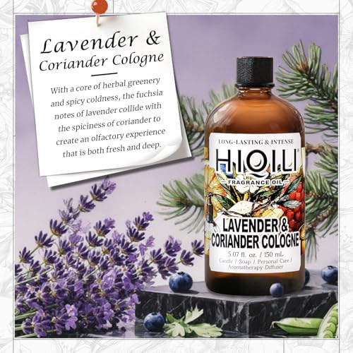 HIQILI Lavender & Coriander Cologne Oil for Diffuser, Candle & Soap - Image 2