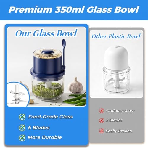 2026 New Mini Electric Garlic Chopper - 350ML Mini Portable Veggie Chopper - Image 3