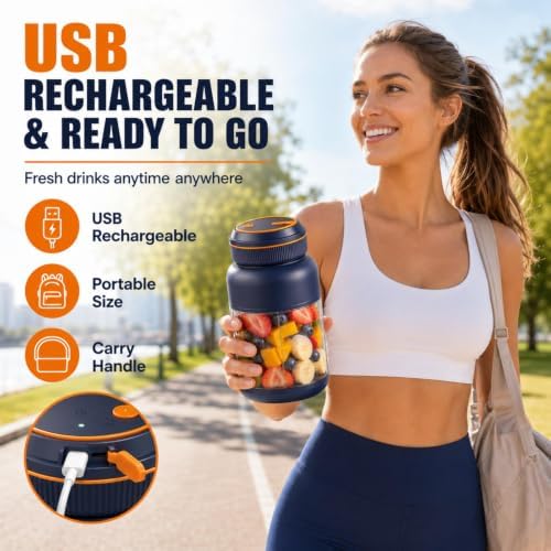 Portable Rechargeable Electric Juicer Cup with 38 Blades - Image 3