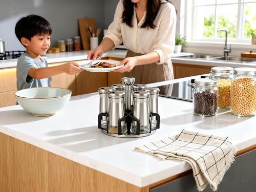 Rotating Spice Rack Organizer for Kitchen Countertop and Cabinet Storage