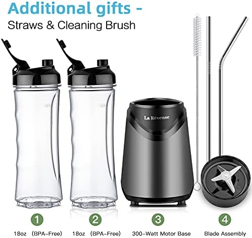 Personal Size Blender for Shakes and Smoothies, 2 Cups, Gray