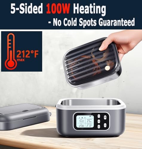 27000mAh Cordless Electric Heated Lunch Box for Adults 2 x 6.3 cups