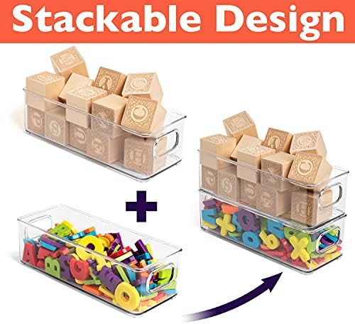 Plastic Pantry Organization and Food Storage Bin, 8 Pack