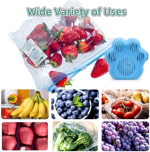 WiseFresh 30 Packs 5 Gram Ethylene Gas Absorber Packet, Vegetable & Fruit Fresh Produce Protector, Food Freshness Extender, Fresh Fruit Preserver, Vegetable Saver