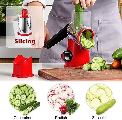 GDL Cheese Grater Hand Crank, Rotary Cheese shredder, Vegetable Slicer - Image 4