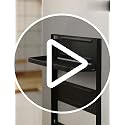 Magnetic Fridge Spice Rack- Space Saving Organizer Black Shelf on Refrigerator, Kitchen Paper Towel Holder, Foldable Design (Black-Small)