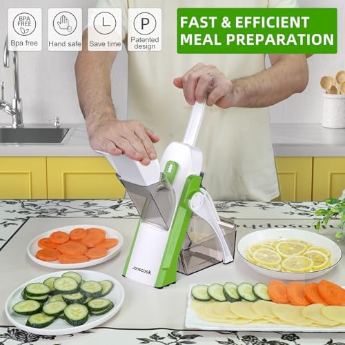 Safe Mandoline Slicer for Kitchen, Professional Vegetable Potato Slicer - Image 4