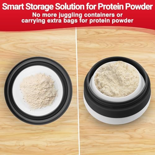 Collapsible Protein Shaker Bottle: 20 Oz Travel-Friendly Shaker Cup, White - Image 5
