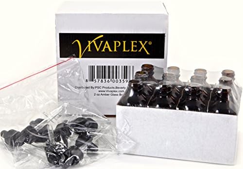 Vivaplex 2 oz Amber Glass Bottles With Glass Eye Droppers - 12 pk - Image 3