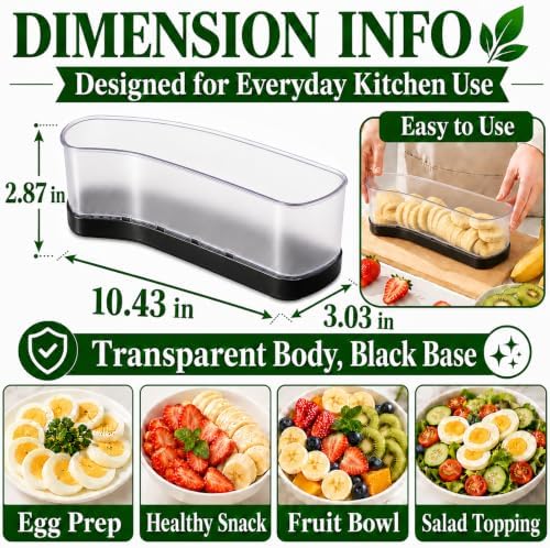 Egg Slicer for Hard Boiled Eggs, Transparent Body Fruit Slicer