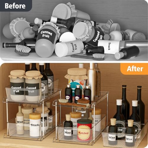 Bathroom Under Sink Organizers and Storage, 2 Tier, 2 Packs